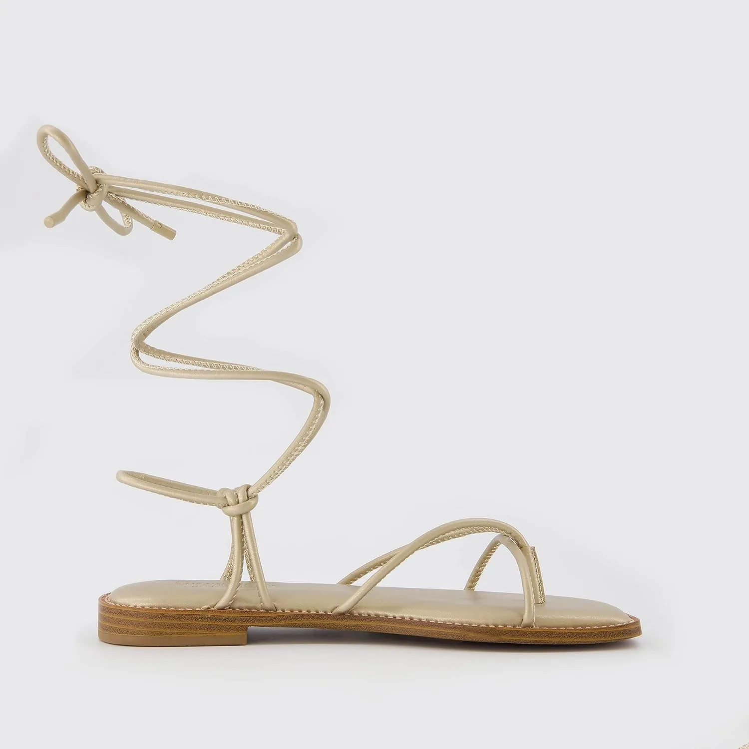 CUSHIONAIRE Women's Virtue lace up sandal  Memory Foam, Wide Widths Available
