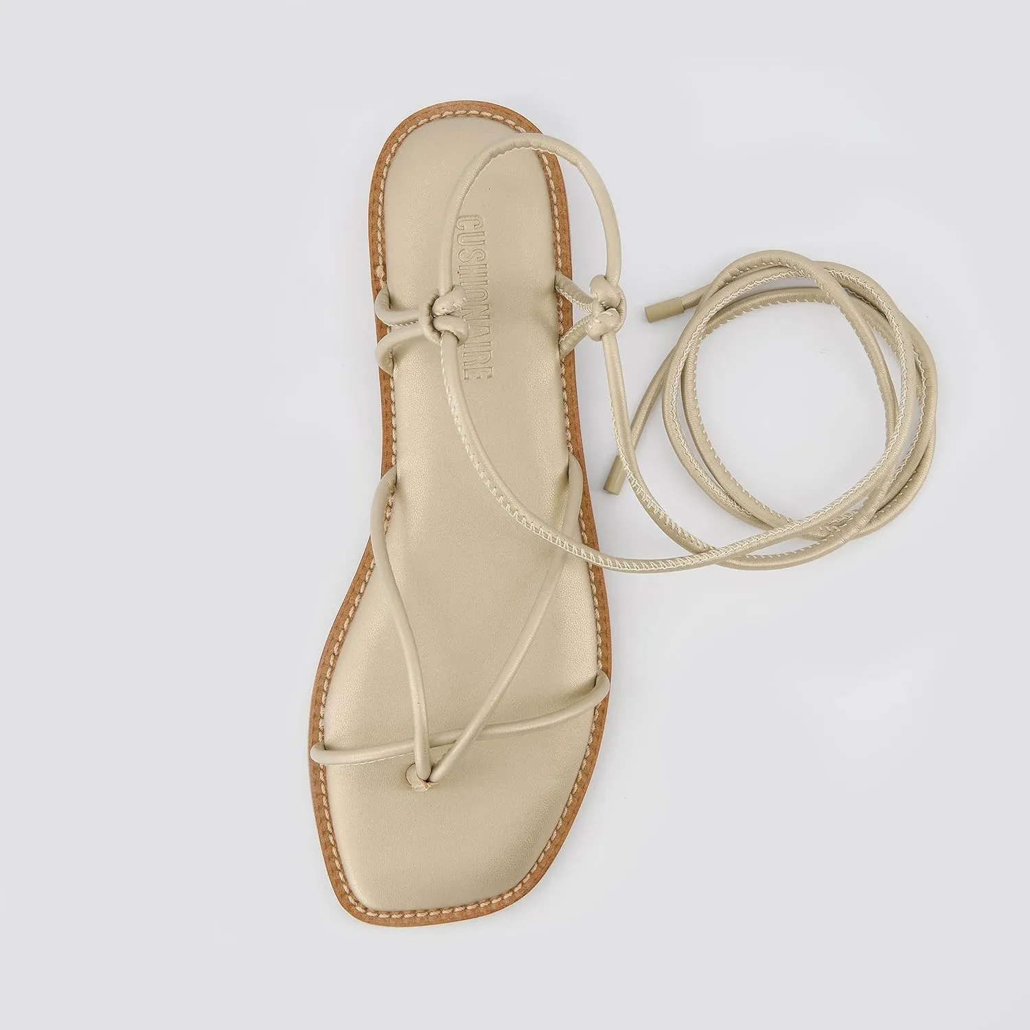 CUSHIONAIRE Women's Virtue lace up sandal  Memory Foam, Wide Widths Available