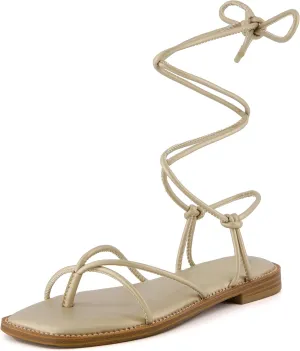 CUSHIONAIRE Women's Virtue lace up sandal  Memory Foam, Wide Widths Available