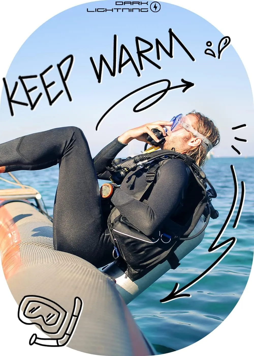Dark Lightning Wetsuits for Men and Women, Mens/Womens Wet Suit for Cold Water, 3/2mm Wetsuit for Diving Surfing Snorkeling Kayaking Water Sports