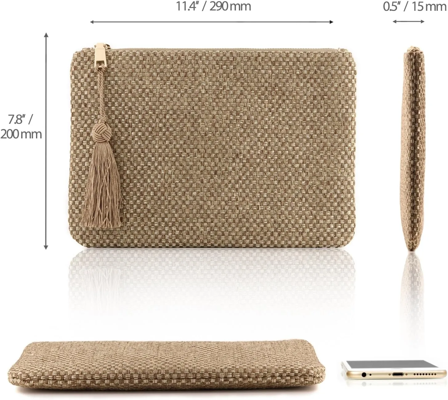 Designer Women’s Bohemian & Fashion Clutch Purse - Multiple Slots Money, Cards, Smartphone - Ultra Slim
