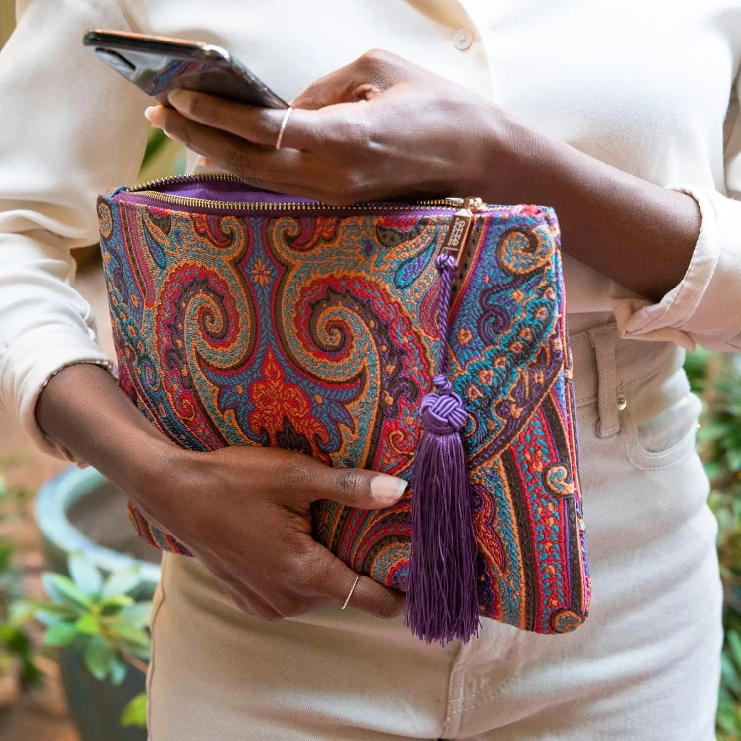 Designer Women’s Bohemian & Fashion Clutch Purse - Multiple Slots Money, Cards, Smartphone - Ultra Slim
