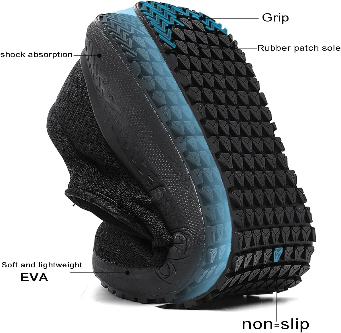 Diabetic Shoes for Men and Women, Adjustable Slip-On Wide Walking Shoes for Swollen Feet, Orthopedic Foot Pain Relief, Neuropathy - EasyTop Wings