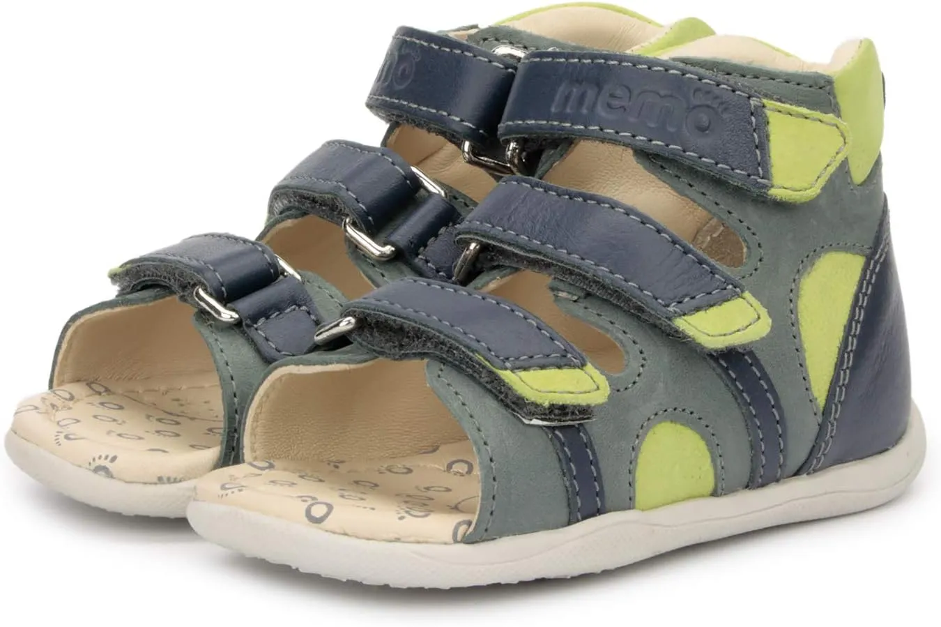 Diego First Walking Orthopedic Ankle Support Natural Leather Sandal