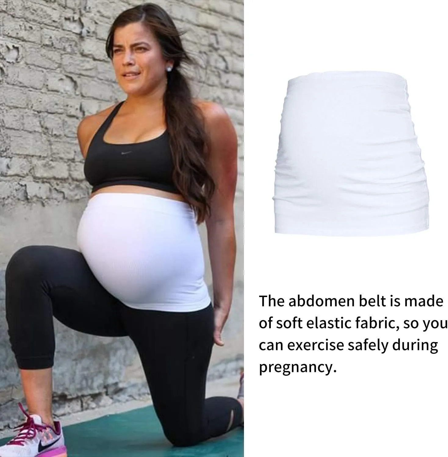 DIRAVO Womens Maternity Belly Band for Pregnancy Non-slip Silicone Stretch Pregnancy Support Belly Belt Bands…