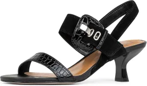 Donald J Pliner Women's Keiran Soft Metallic Brush Off Heeled Sandal