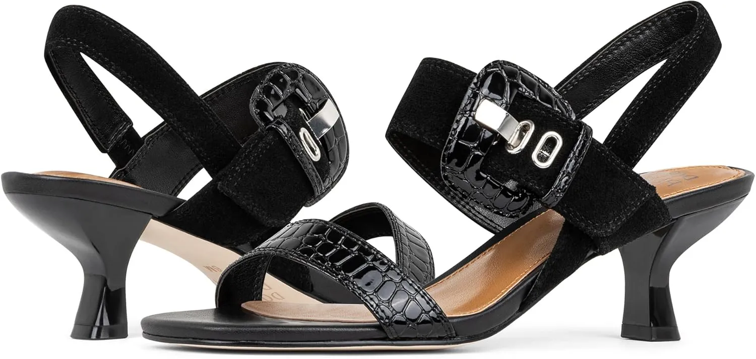 Donald J Pliner Women's Keiran Soft Metallic Brush Off Heeled Sandal