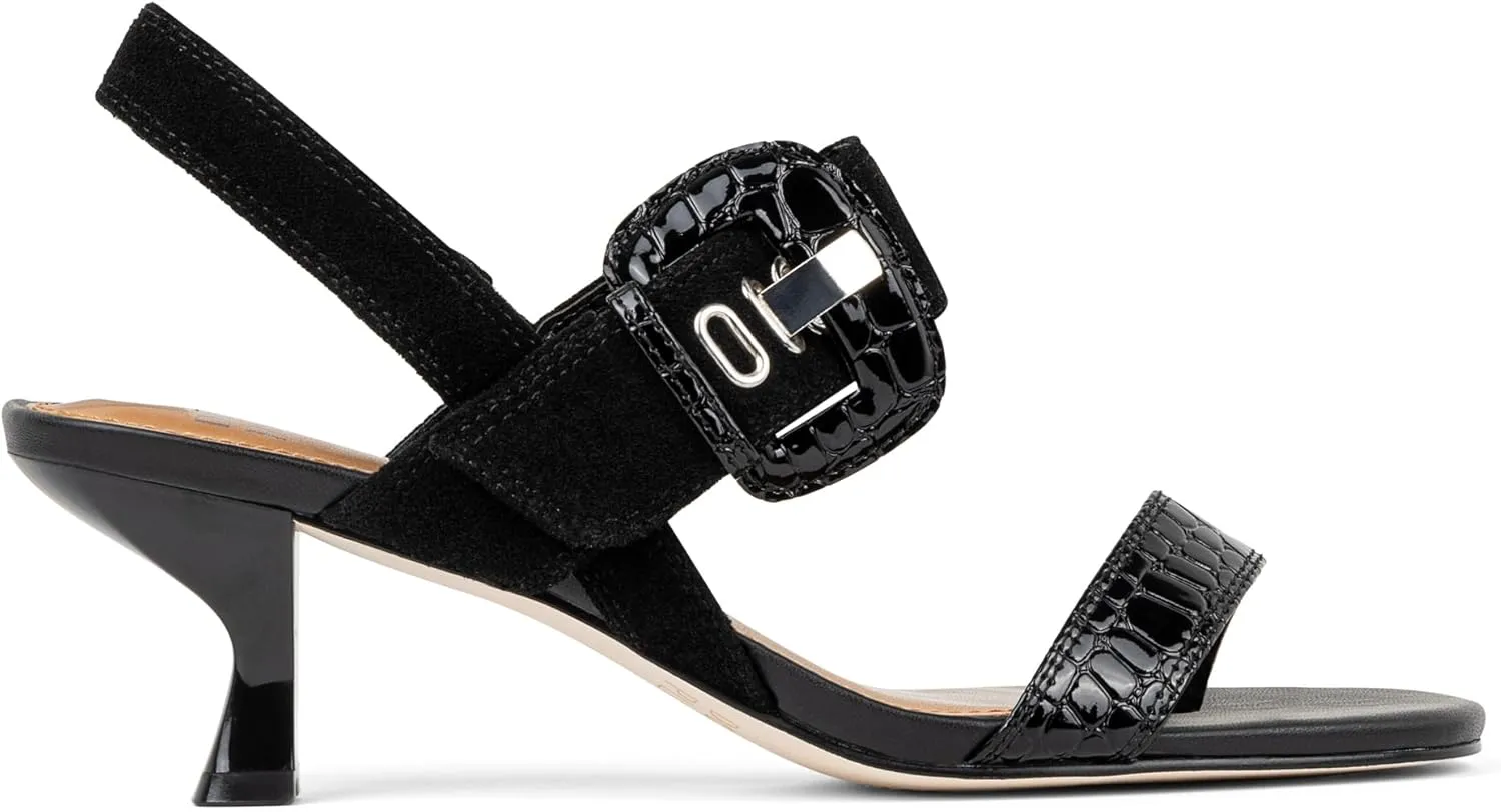 Donald J Pliner Women's Keiran Soft Metallic Brush Off Heeled Sandal