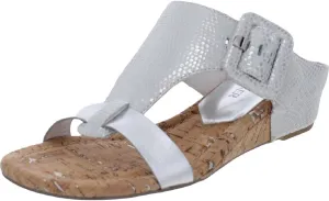 Donald Pliner Women's Ofelia Python Print Upper Cork Wedge Heel Heeled, Comfortable, Leather, Slide Sandals