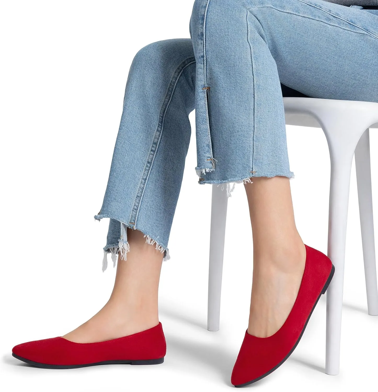 DREAM PAIRS Women’s Flats Comfortable Slip On Business Work Office Casual Suede Ballet Flats Pointed Toe Dress Shoes