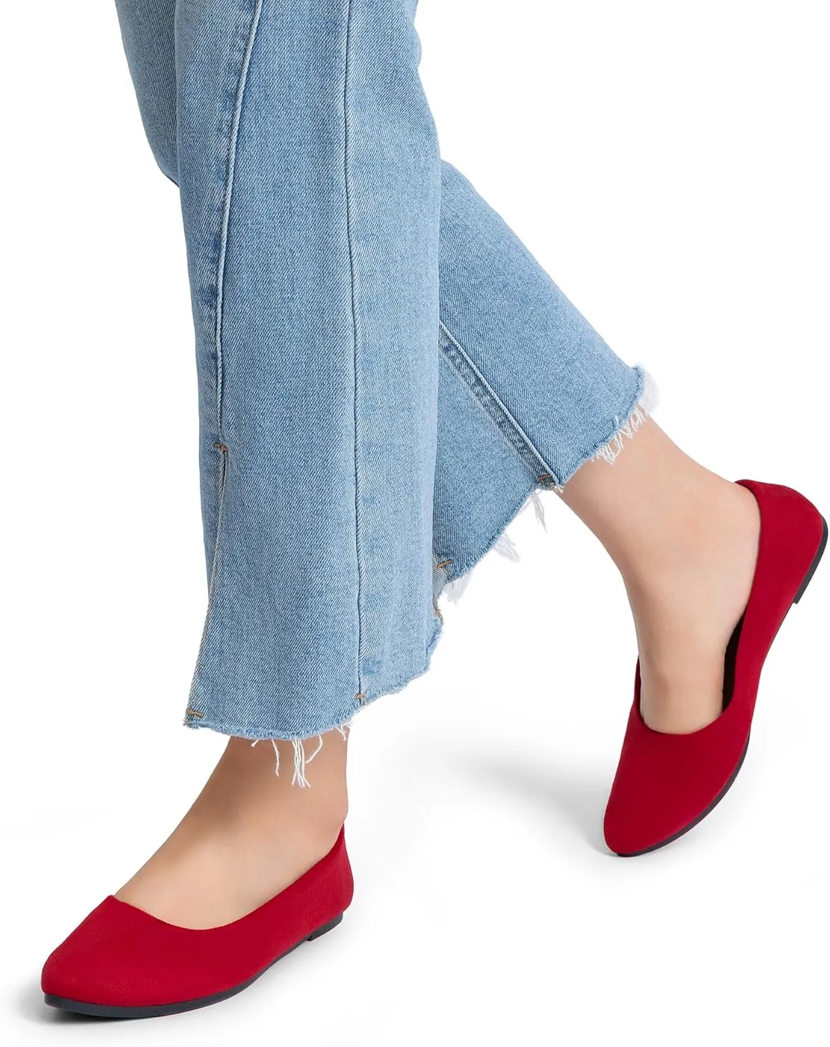 DREAM PAIRS Women’s Flats Comfortable Slip On Business Work Office Casual Suede Ballet Flats Pointed Toe Dress Shoes