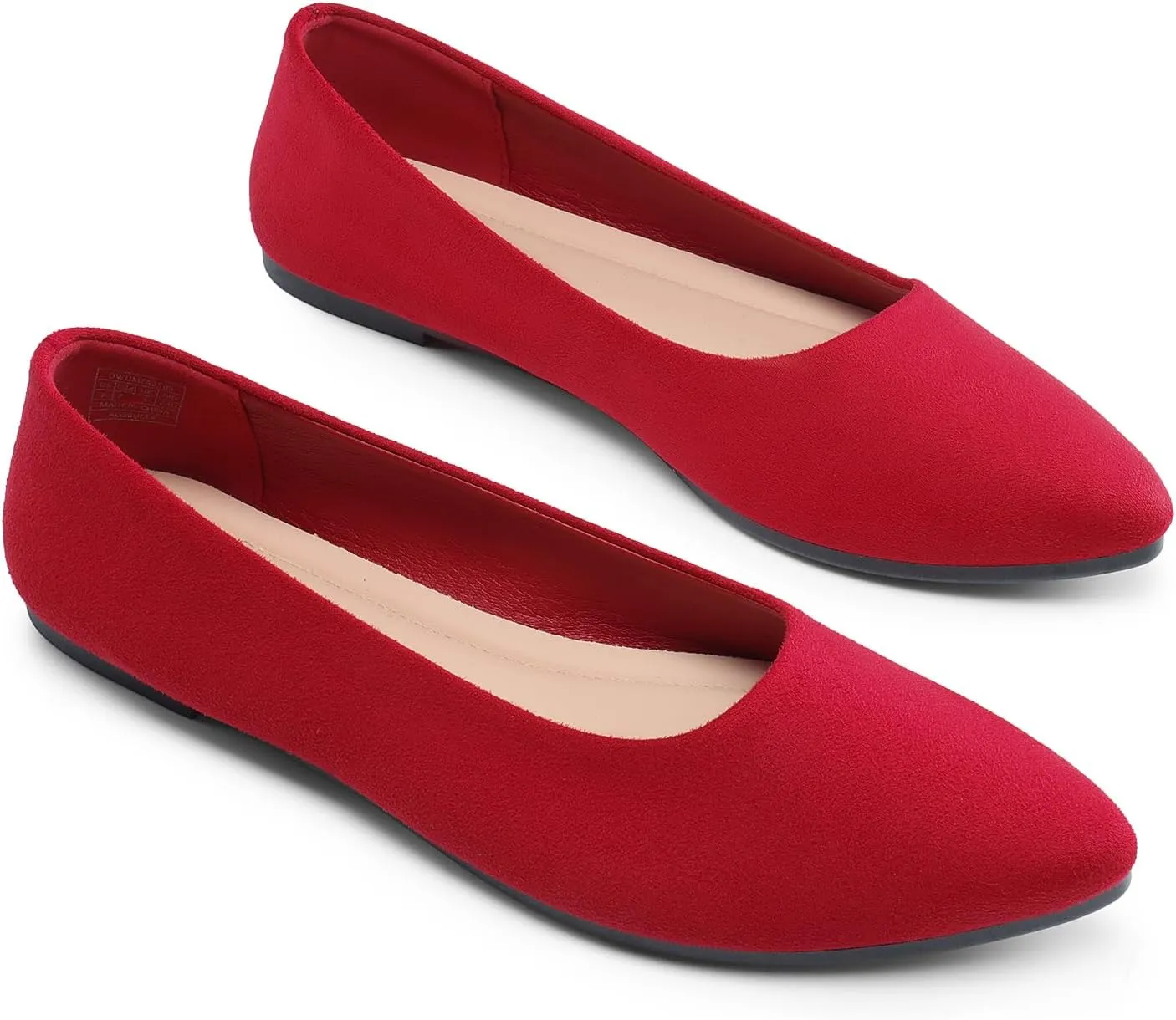 DREAM PAIRS Women’s Flats Comfortable Slip On Business Work Office Casual Suede Ballet Flats Pointed Toe Dress Shoes