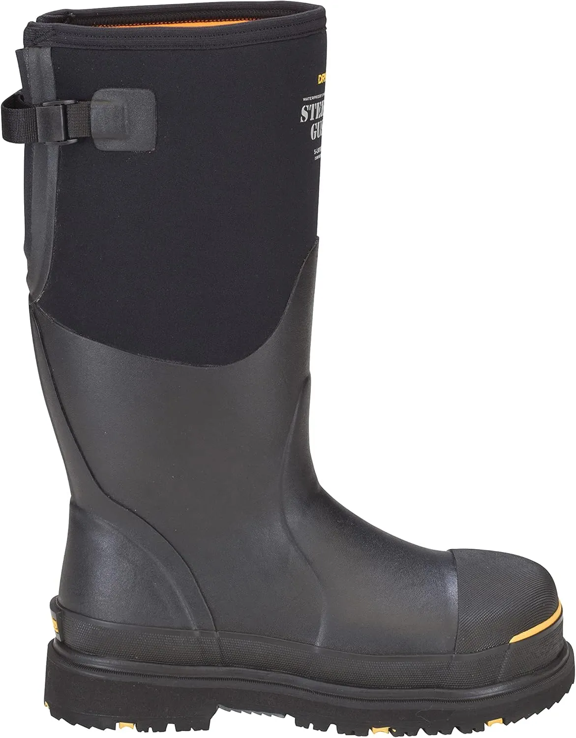 Dryshod Mens Slip Resistant Steel-Toe Gusset Work Safety Shoes Casual - Black