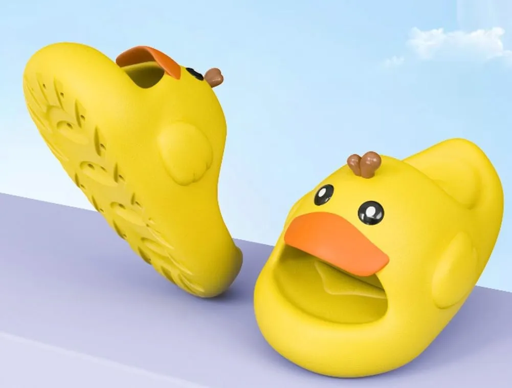 Duck Slippers for Women Men Shower Shoes Indoor Outdoor Soft Slide Sandals Slip-on Shoes Trendy House Shoes 2024