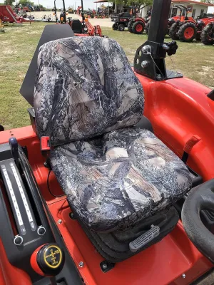 Durafit Seat Covers, Compatible with KIOTI CK,DK and NS Series Open Station Tractor, Grammar Suspension seat. Two Piece Vinyl seat, NO ARMREST. CAMO