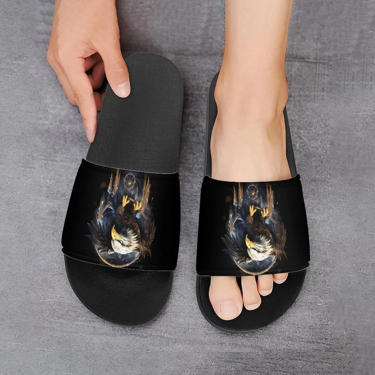 Ea-gle Dream-Catcher House Sandals Non-Slip Bathroom Slippers Beach Summer Shoes for Men Women