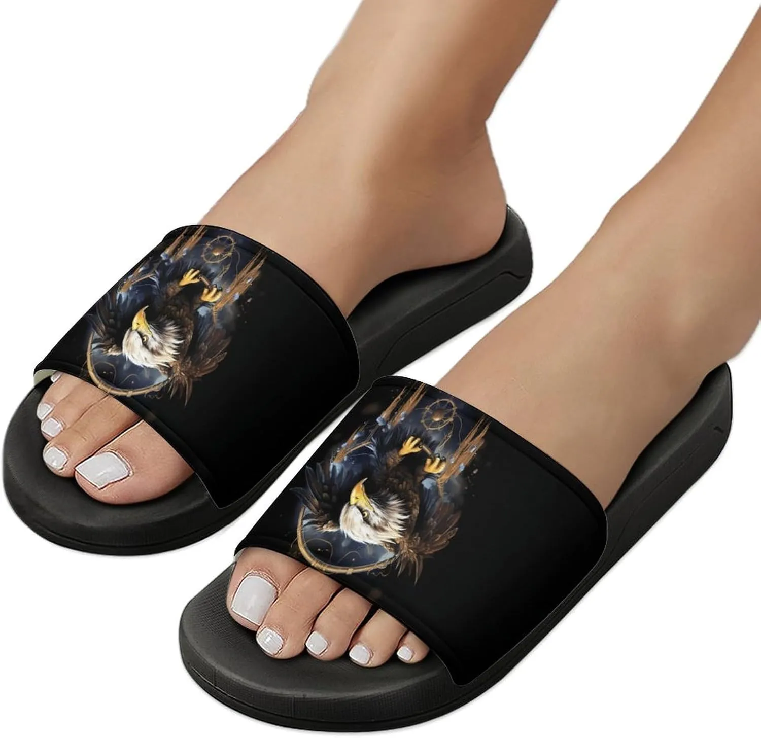 Ea-gle Dream-Catcher House Sandals Non-Slip Bathroom Slippers Beach Summer Shoes for Men Women