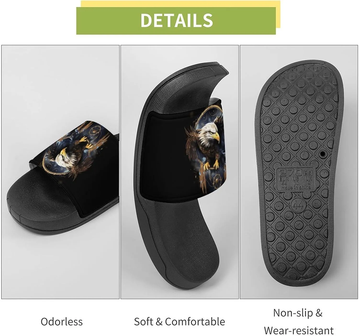 Ea-gle Dream-Catcher House Sandals Non-Slip Bathroom Slippers Beach Summer Shoes for Men Women
