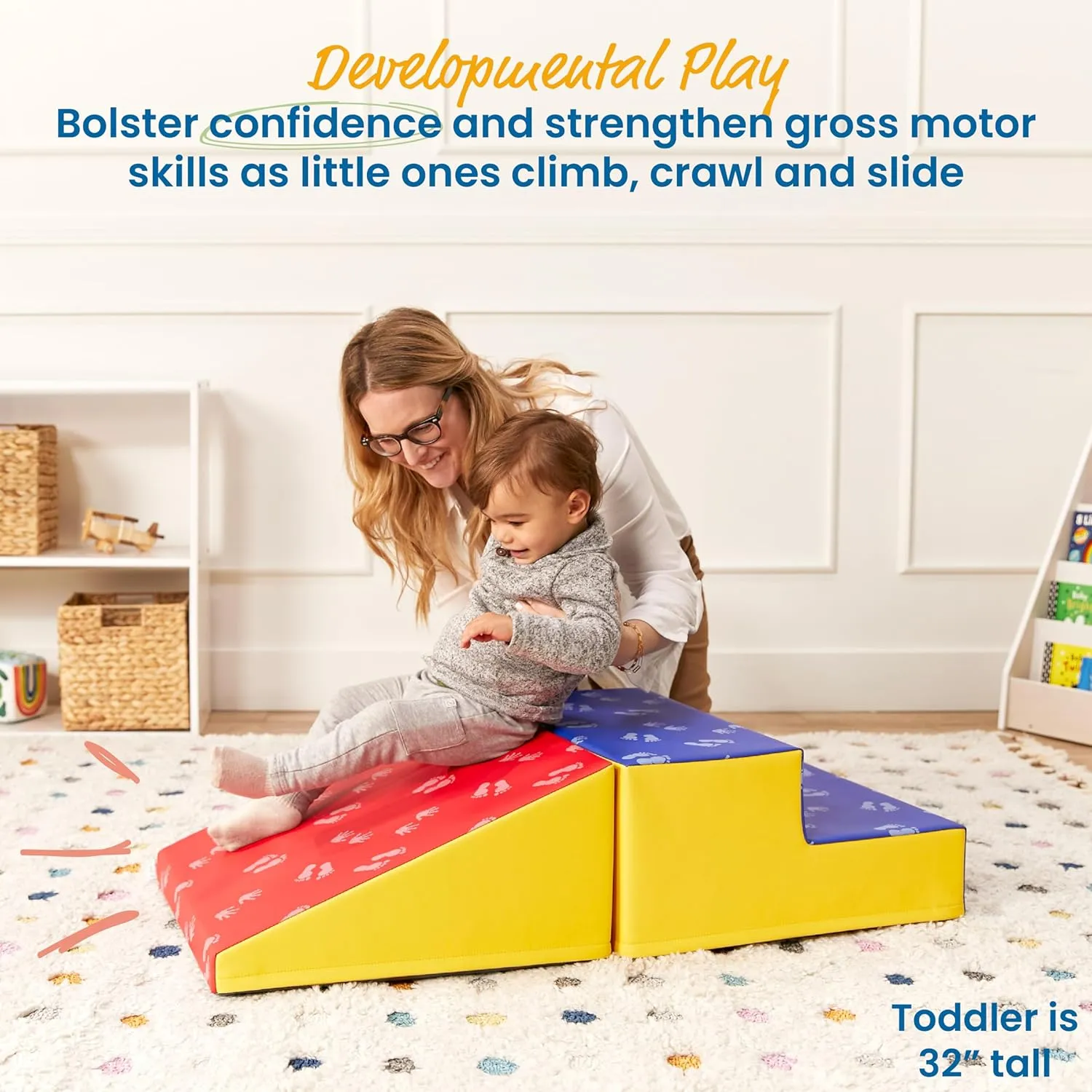 ECR4Kids Softzone Little Me Climb and Slide, Toddler Playset, Assorted, 2-Piece