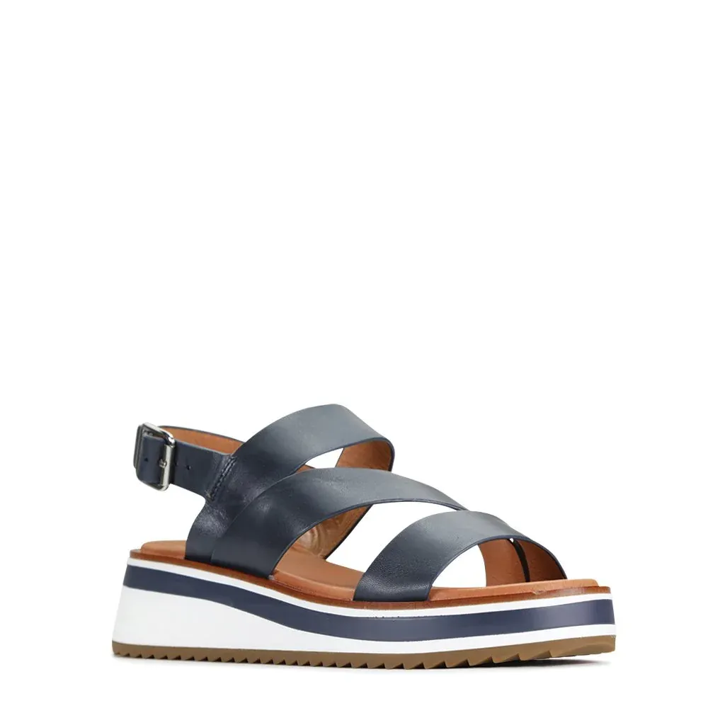 EOS Sports Navy Leather Sandal