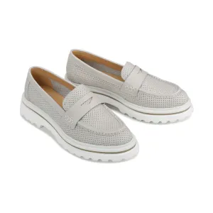 Eos Sumiya Perforated Loafer Pebble