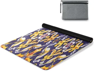 Ethnic Prints Yoga Mat Tear Resistance & Thick Gym Fitness Mat,Non Slip Natural Rubber Yoga Mat for Yoga, Pilates & Floor Workouts