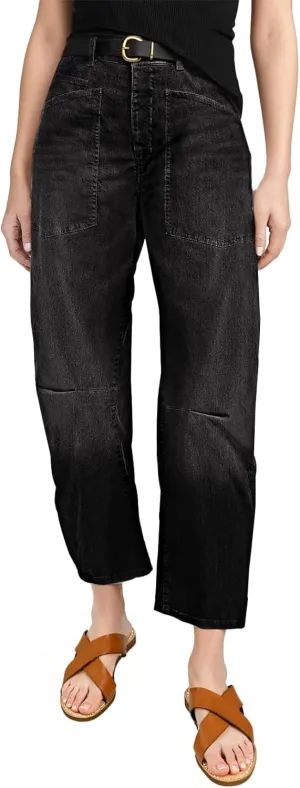 EVALESS Womens Baggy Barrel Jeans High Waisted Wide Leg Boyfriend Denim Ankle Pants