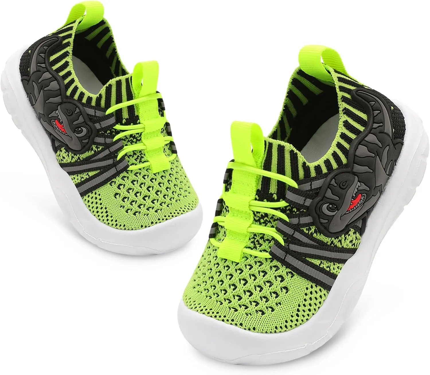 FEETCITY Toddler Shoes Boys Girls Walking Shoes Toddler Slip On Shoes Wide Kids Tennis Shoes Lightweight Toddler Dinosaur Shoes Baby Sneakers