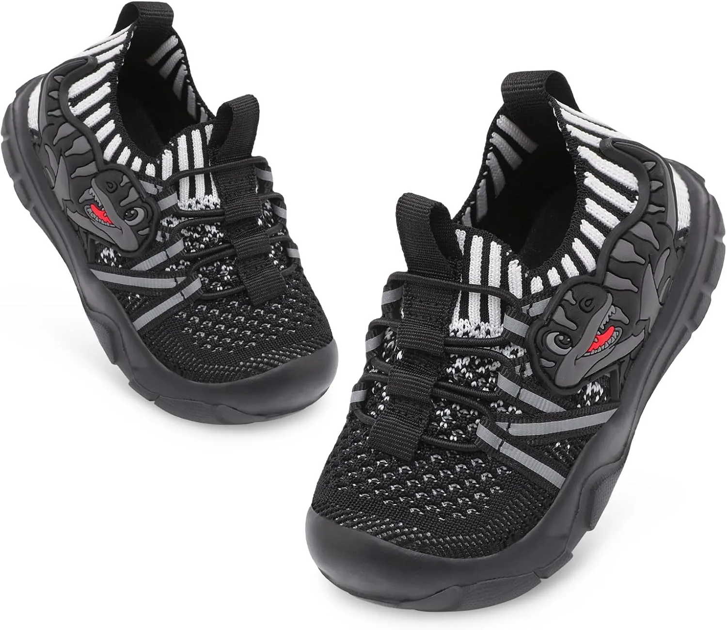 FEETCITY Toddler Shoes Boys Girls Walking Shoes Toddler Slip On Shoes Wide Kids Tennis Shoes Lightweight Toddler Dinosaur Shoes Baby Sneakers