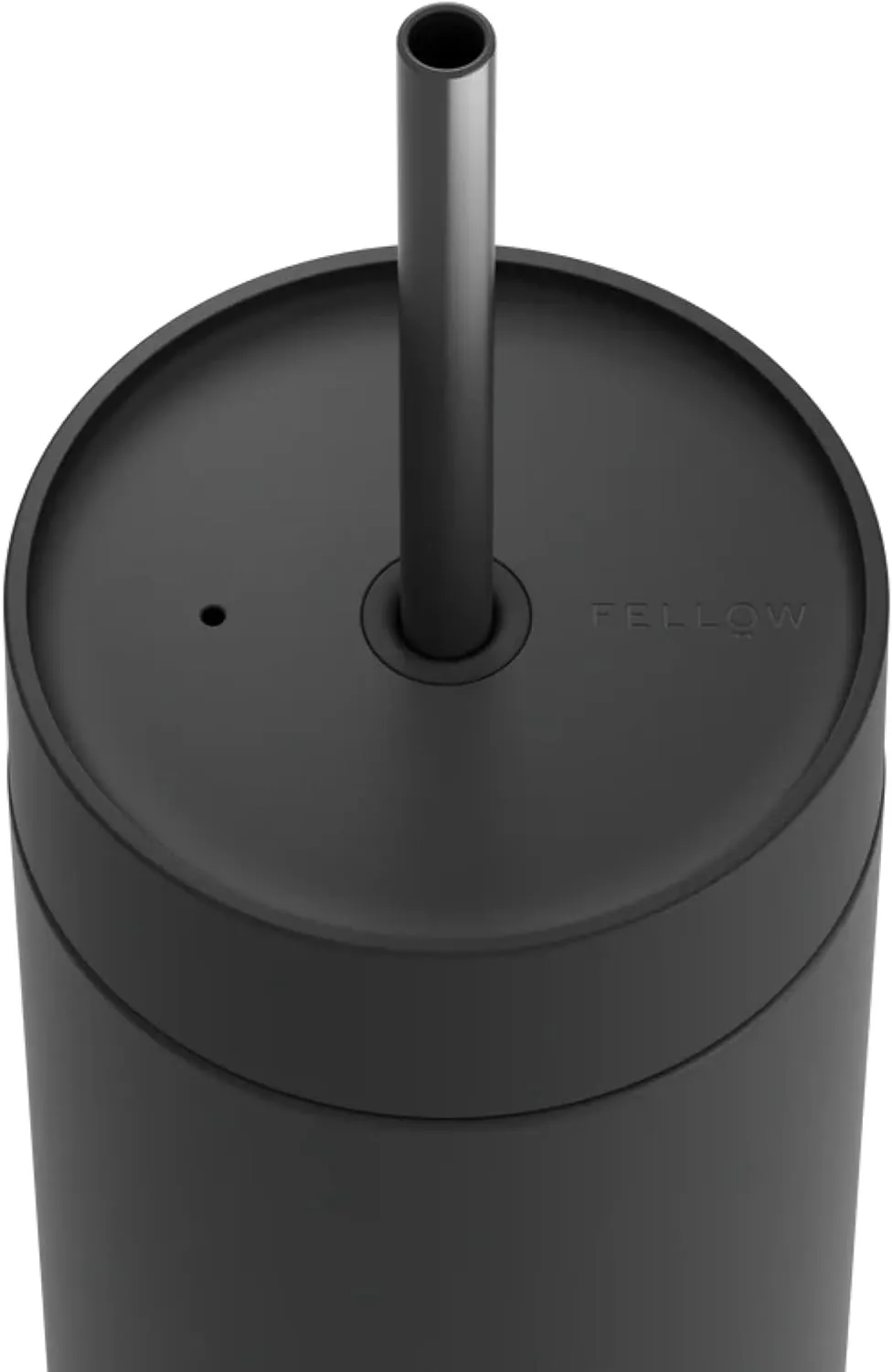 Fellow 20 oz Carter Cold Water Bottle for Water, Iced Tea, Coffee, Smoothies, Iced Coffee & more - Stainless Steel Vacuum-Insulated Iced Coffee tumbler with Spill Resistant lid and straw - Matte Black