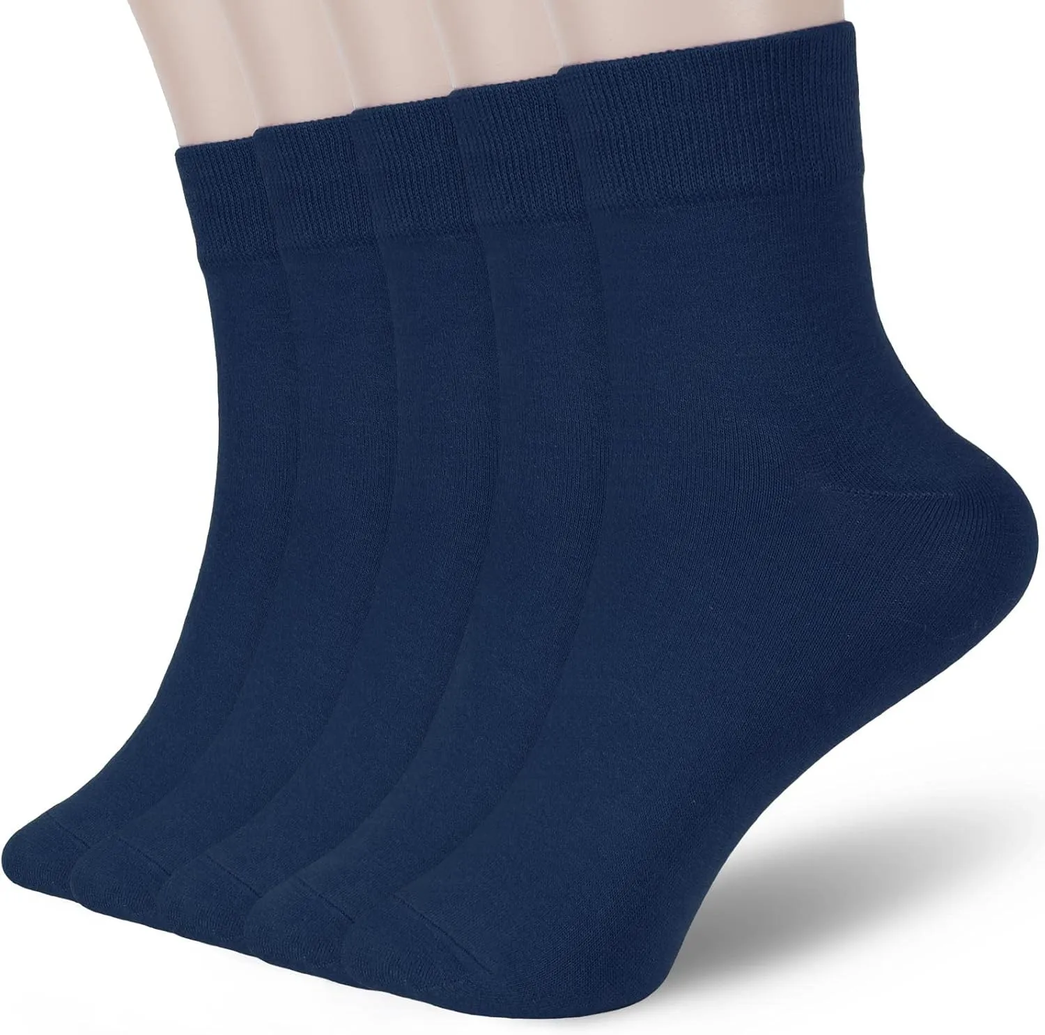 FGZ Women Thin Cotton Socks, Soft Cotton Bootie Socks Women Above Ankle Crew Socks 5-10 Pairs