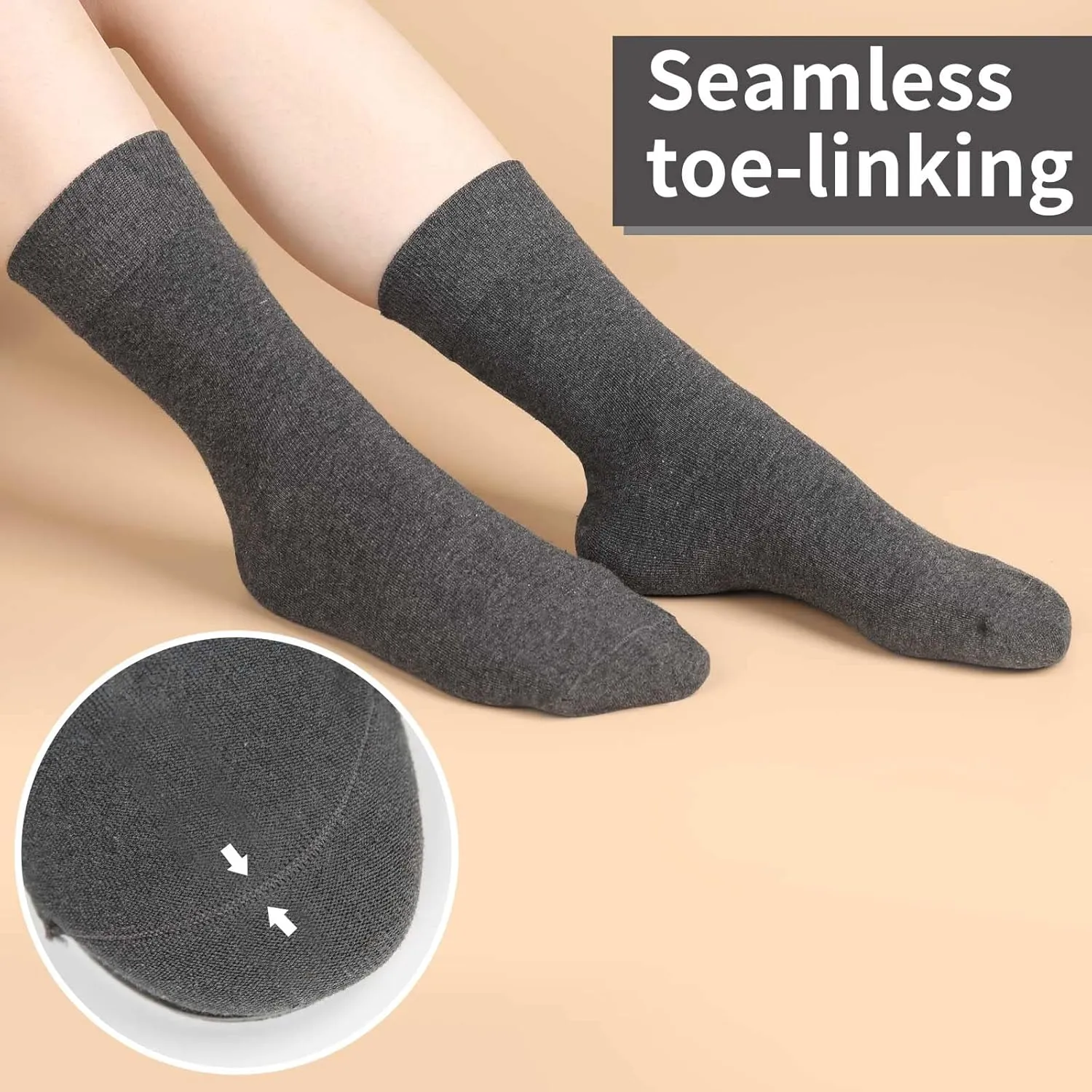 FGZ Women Thin Cotton Socks, Soft Cotton Bootie Socks Women Above Ankle Crew Socks 5-10 Pairs