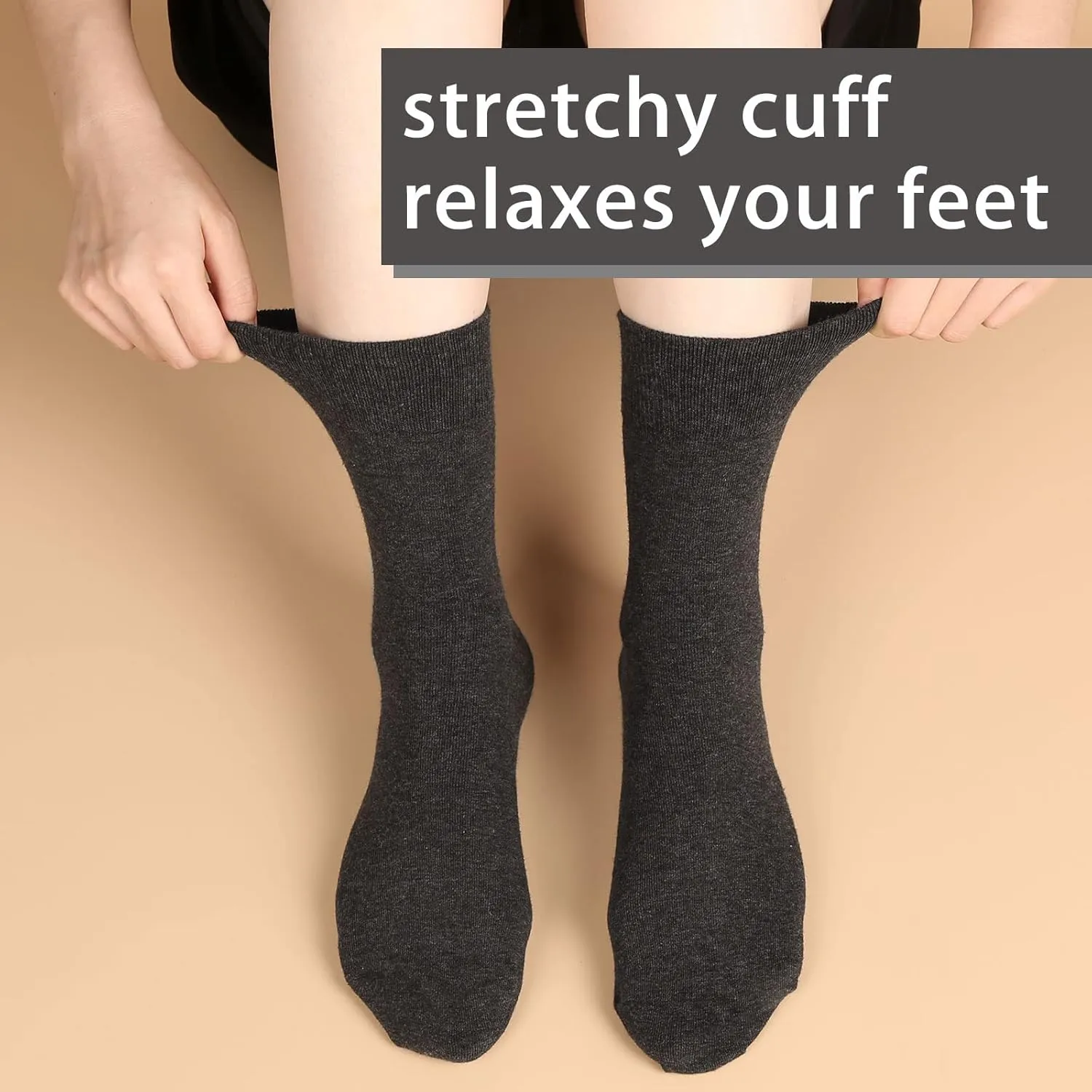 FGZ Women Thin Cotton Socks, Soft Cotton Bootie Socks Women Above Ankle Crew Socks 5-10 Pairs