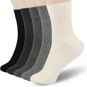 FGZ Women Thin Cotton Socks, Soft Cotton Bootie Socks Women Above Ankle Crew Socks 5-10 Pairs
