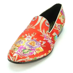 Fiesso FI-7151 Red Loafers