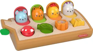 Fisher-Price Baby Toy Hide & Peek Pop-Up Animal-Themed Sensory Activity with Wood Accents & Sounds for Ages 9  Months