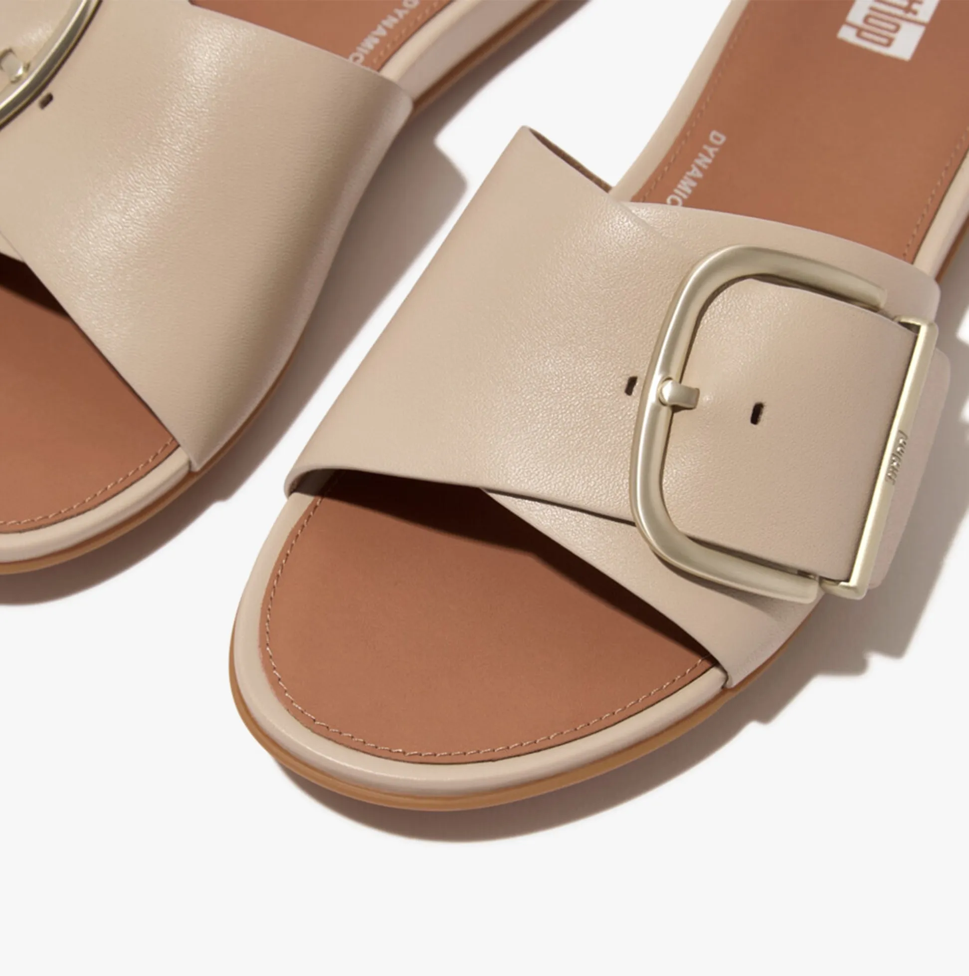 FitFlop GRACIE MAXI-BUCKLE Womens Slides Stone Beige