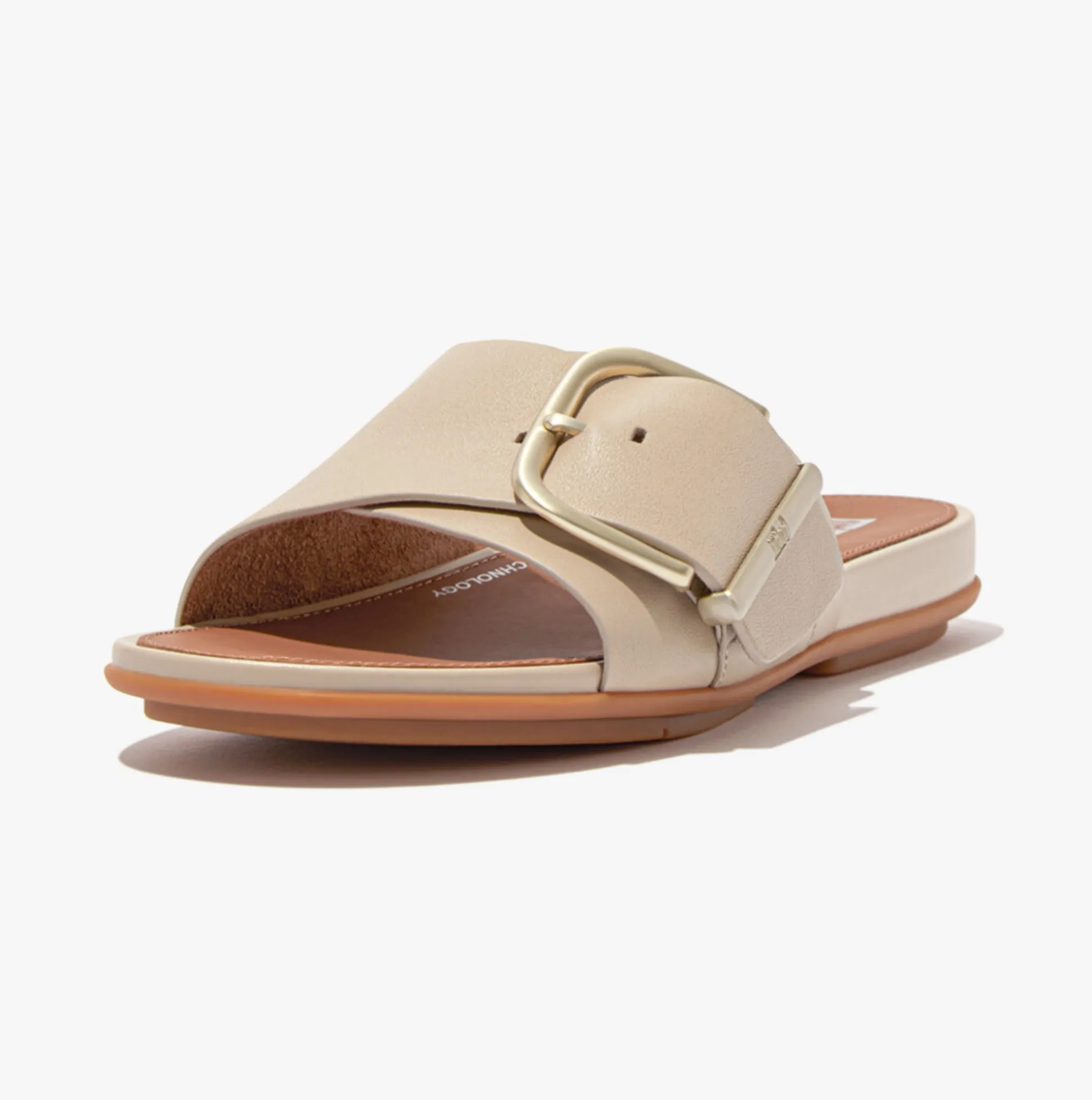 FitFlop GRACIE MAXI-BUCKLE Womens Slides Stone Beige