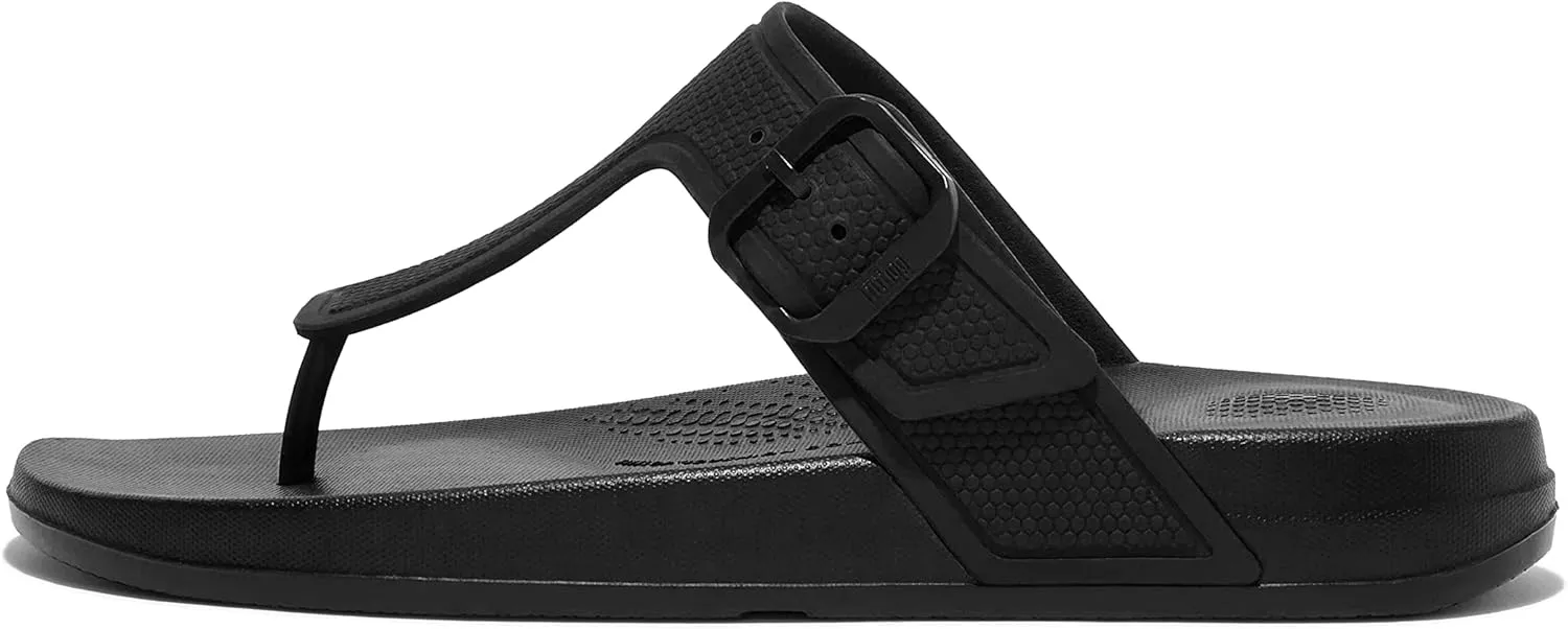 FitFlop Women's Iqushion Iridescent Adjustable Buckle Flip-Flops Wedge Sandal
