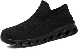 FLARUT Women's Walking Shoes Cushioning Loafer Sneakers Slip on Lightweight Mesh Sock Shoes