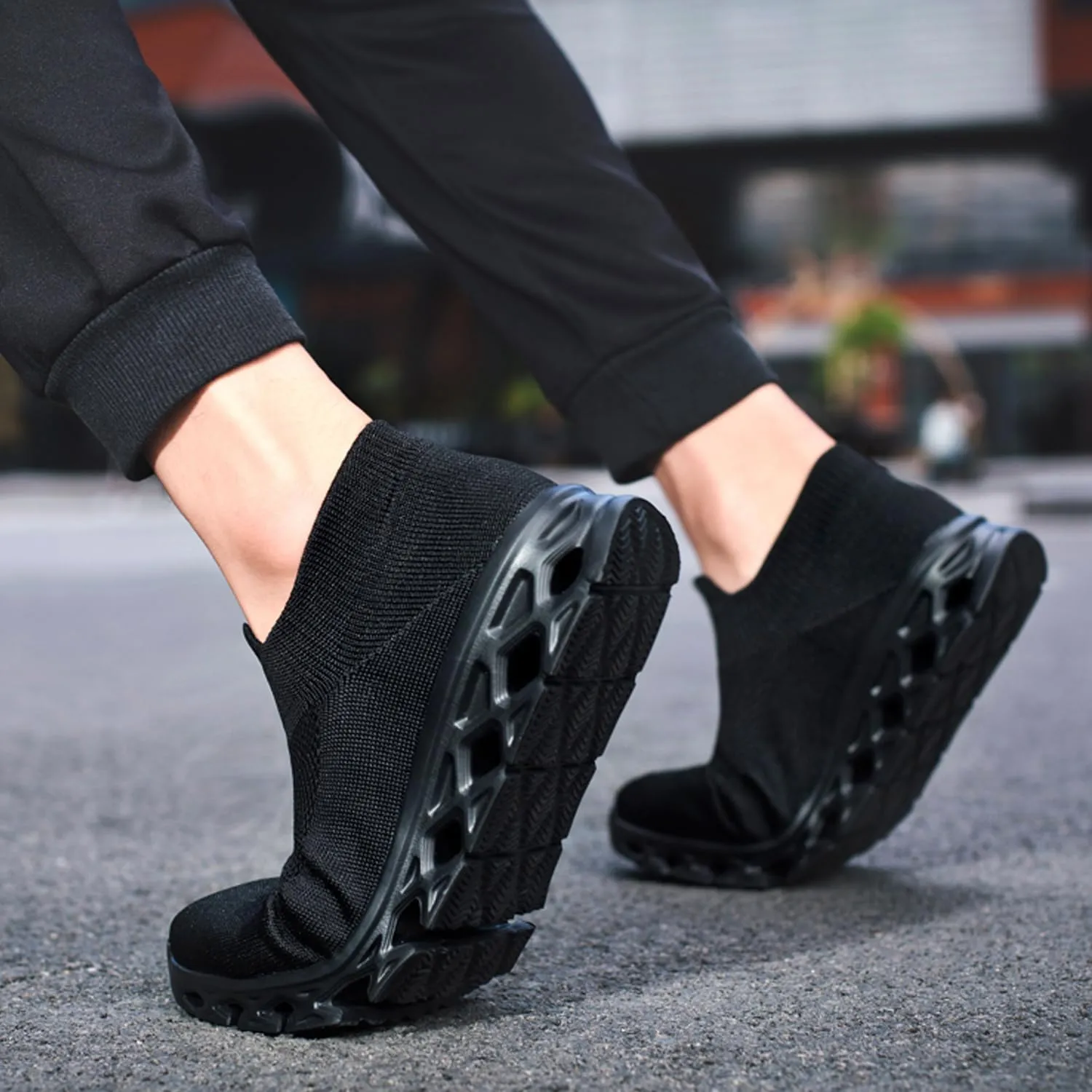 FLARUT Women's Walking Shoes Cushioning Loafer Sneakers Slip on Lightweight Mesh Sock Shoes