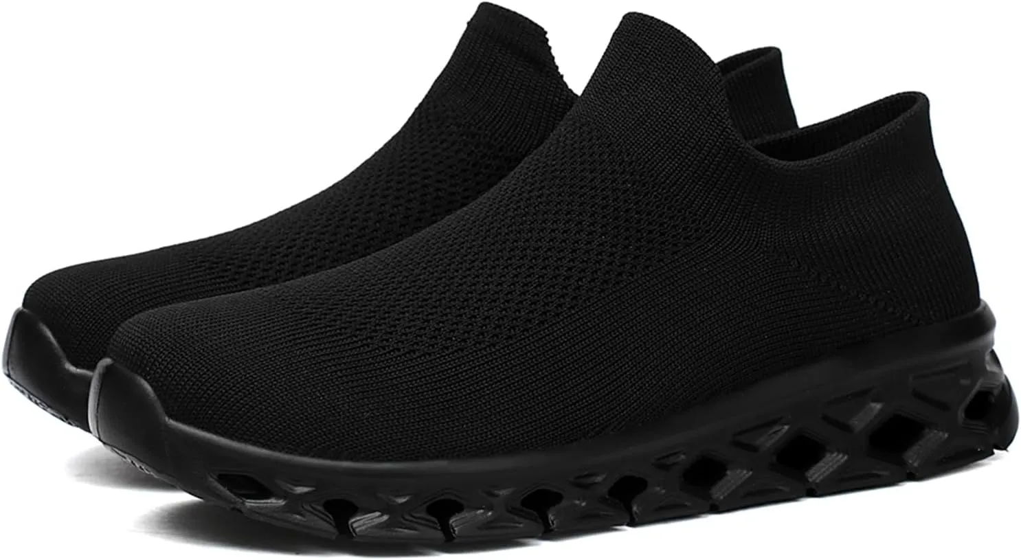 FLARUT Women's Walking Shoes Cushioning Loafer Sneakers Slip on Lightweight Mesh Sock Shoes