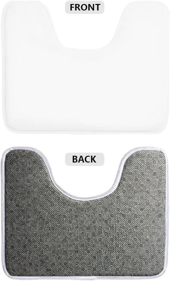 Flashideas Blue Marble Print Bathroom Rug Set - Bath Rug   Contour Mat   Toilet Seat Cover - Non-Slip, Super Absorbent, Machine Washable Bath Carpet