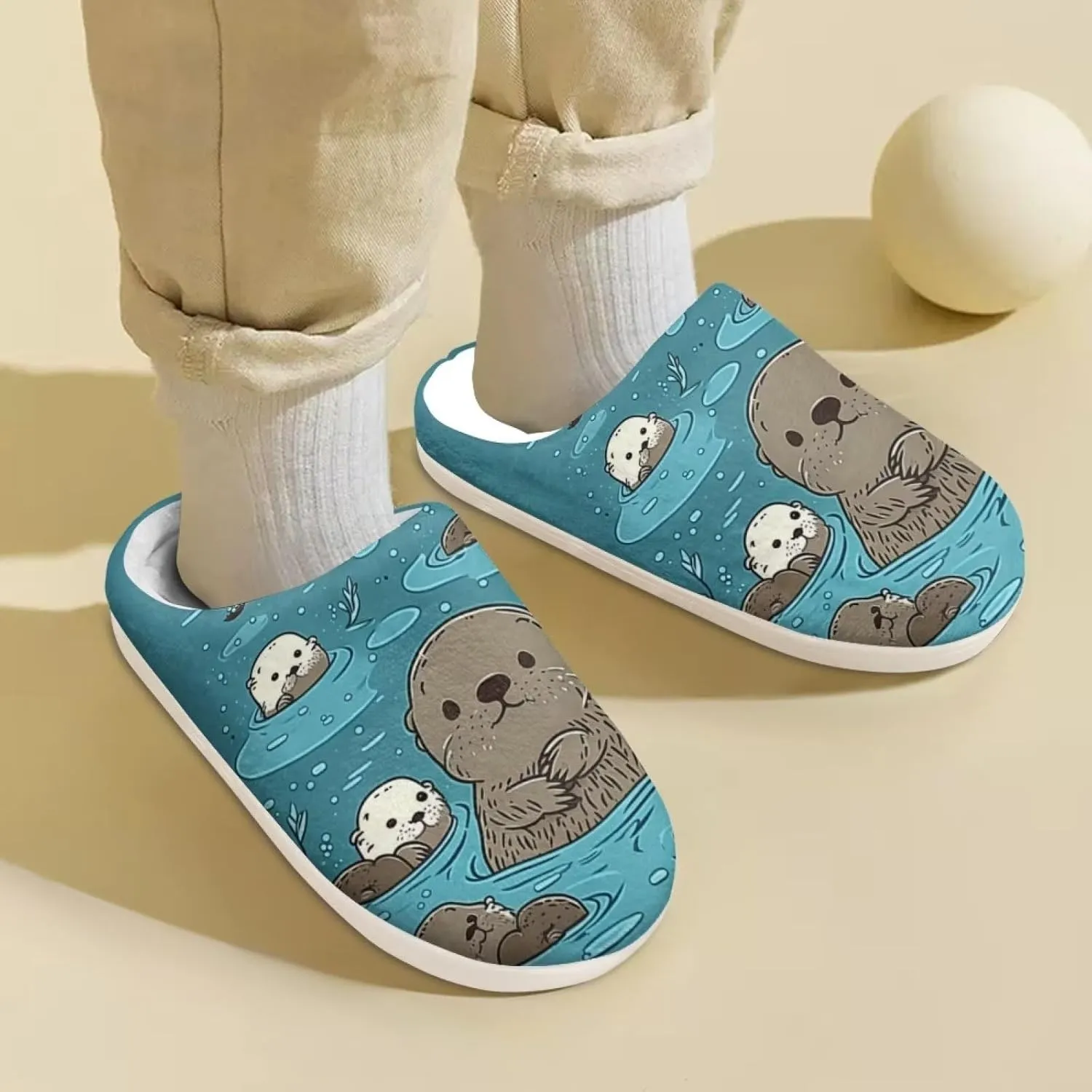 Flashideas Toddler Slippers Indoor Outdoor Anti-Skid Warm Cozy Foam Slide Soft Fuzzy Slippers