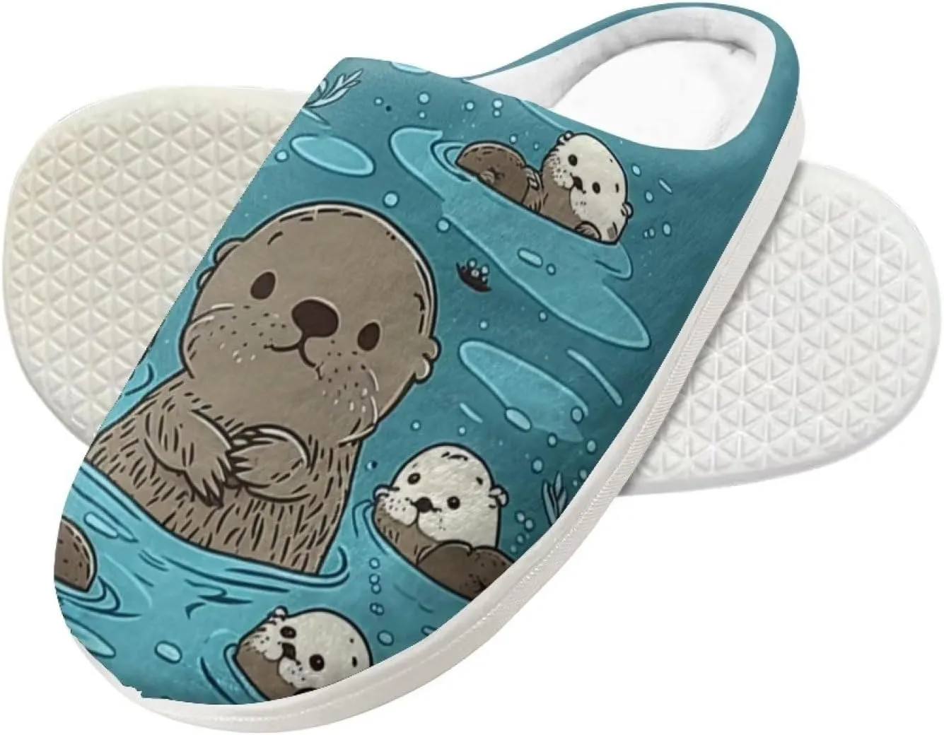 Flashideas Toddler Slippers Indoor Outdoor Anti-Skid Warm Cozy Foam Slide Soft Fuzzy Slippers