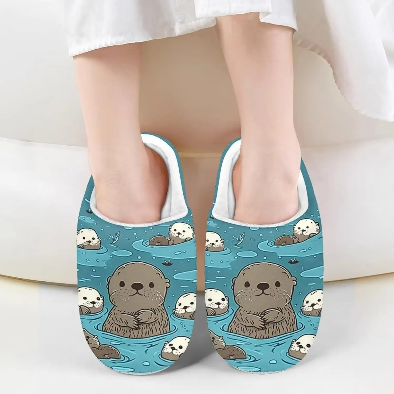 Flashideas Toddler Slippers Indoor Outdoor Anti-Skid Warm Cozy Foam Slide Soft Fuzzy Slippers