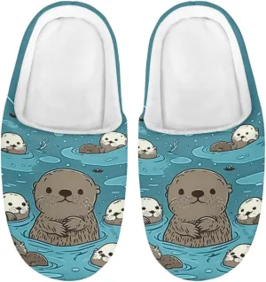 Flashideas Toddler Slippers Indoor Outdoor Anti-Skid Warm Cozy Foam Slide Soft Fuzzy Slippers