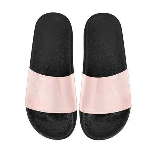 Flip-Flop Sandals, Peach Marble Style Women's Slides