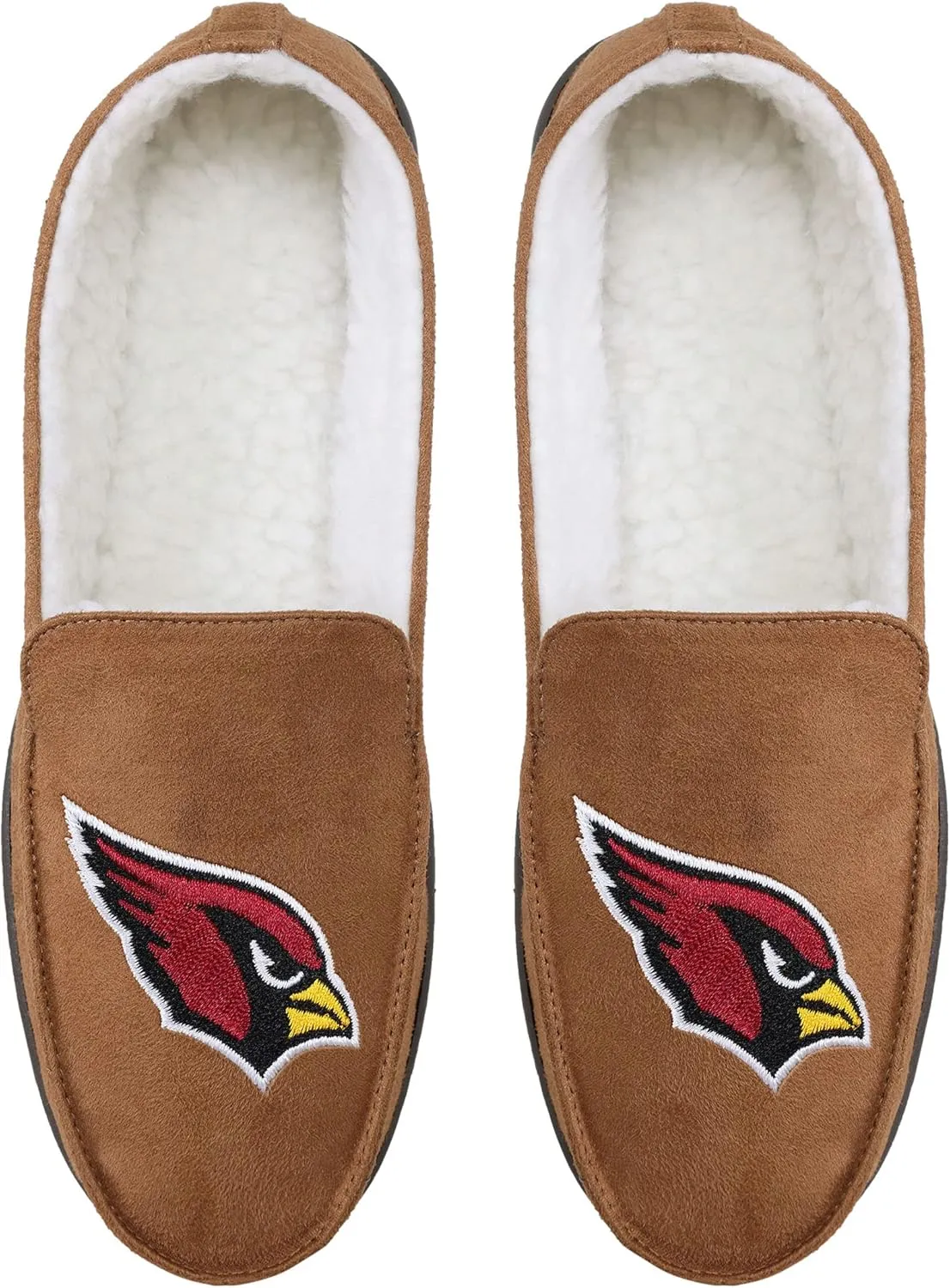 FOCO Men's NFL Football Team Logo Moccasin Slippers