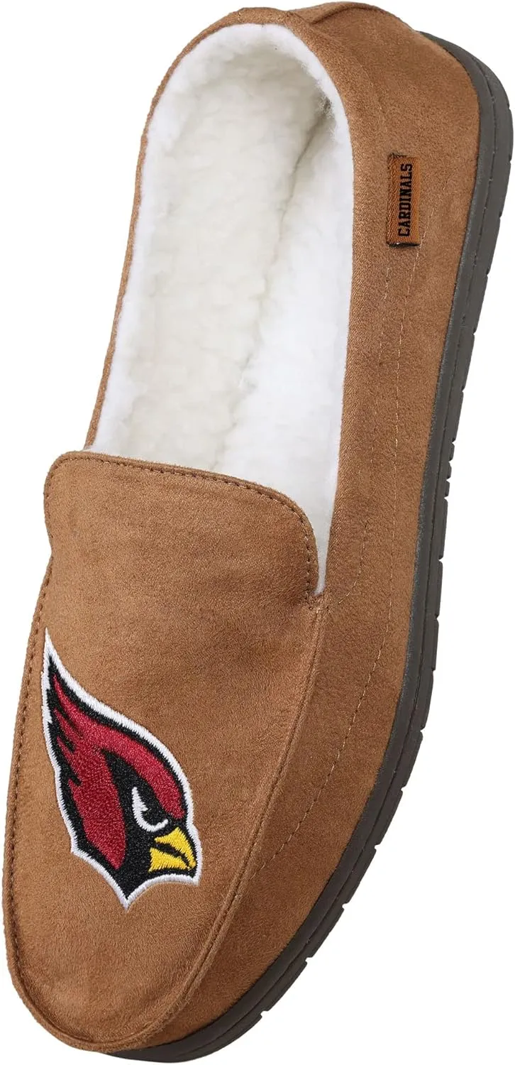 FOCO Men's NFL Football Team Logo Moccasin Slippers